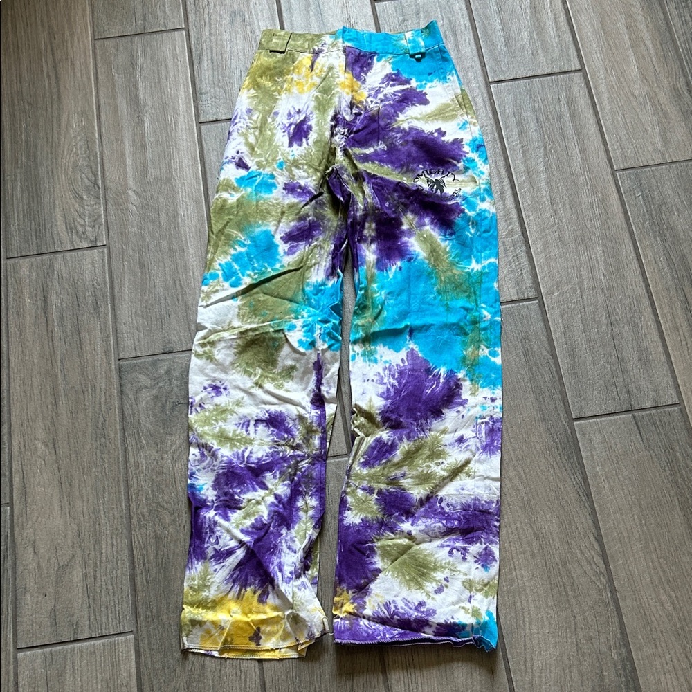 O'Mighty Vibrant Tie-Dye Pants in Purple, Blue, and Yellow